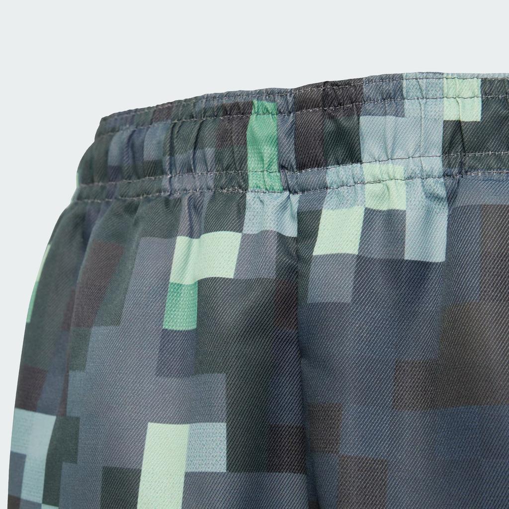 adidas Originals X Minecraft Collaboration Brand Logo Comfortable Versatile Striped Cuffed Loose Fit Kids Sports Pants Summer Men Bottoms JZ9935
