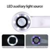 Practical Rechargeable Jewelry Magnifying Glass with High Power Lens and Light Functionality Handheld Loupe ABS Texture