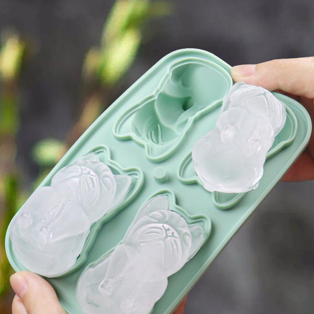 French Bulldog Ice Molds Ice Cube Tray Molds Ice Cube Trays Mold 3D DIY Drink Ice Coffee Juice Cocktail Bulldog Silicone