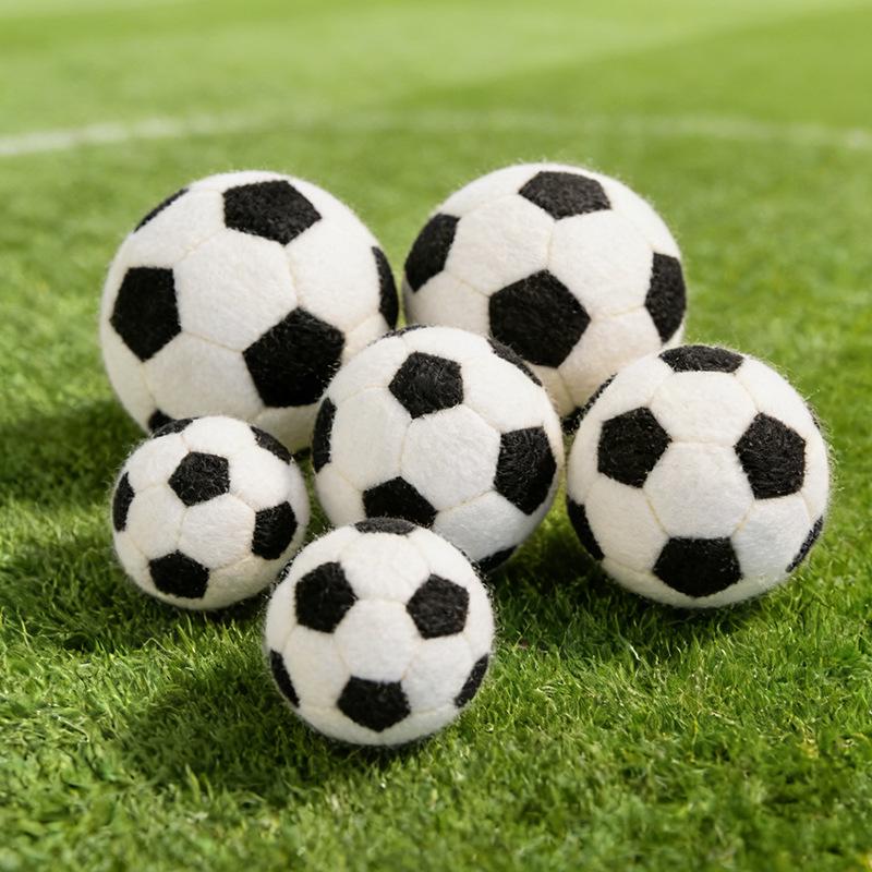 Black & White Cartoon Plush Football Toy - Cute Children's Gift & Cushion Ornament