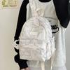 Charming Bear Pattern Backpack Versatile Lightweight Nylon School Bag For Casual Style