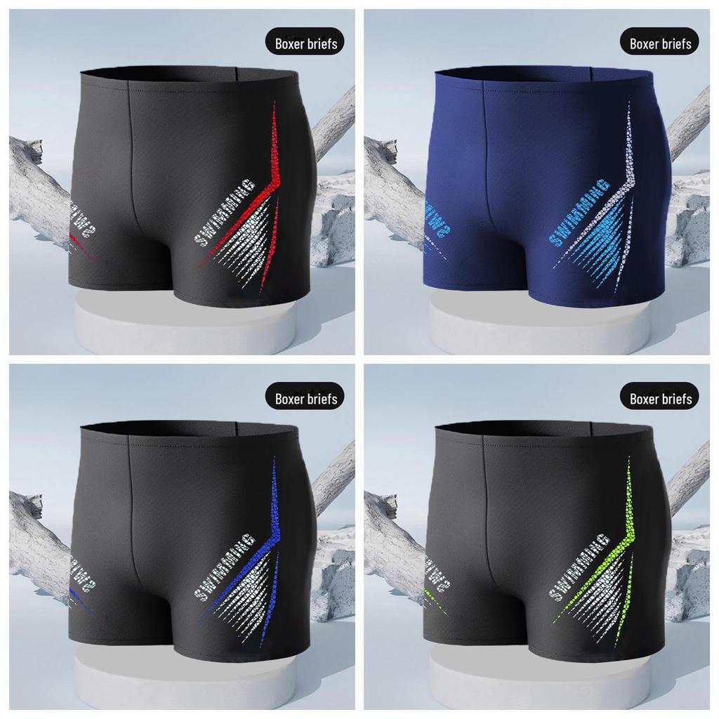 Trunchi de baie din nailon cu uscare rapidă pentru bărbați - Boxer simplu la modă pentru izvoare termale și parcuri acvatice