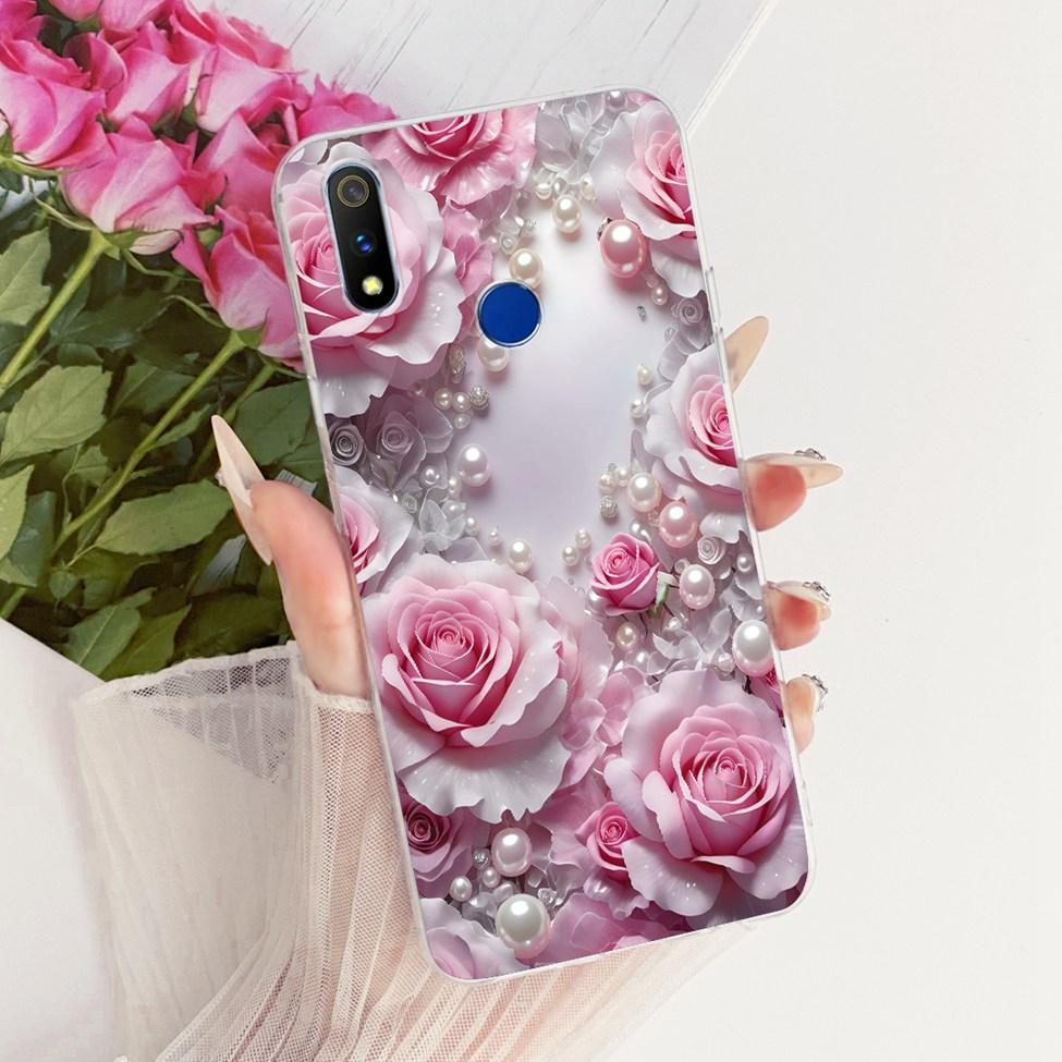Transparent For Realme 3 Pro Case RMX1851 Cute Cat Fashion Butterfly Funny Painted Casing For Real Me 3 Pro Cover