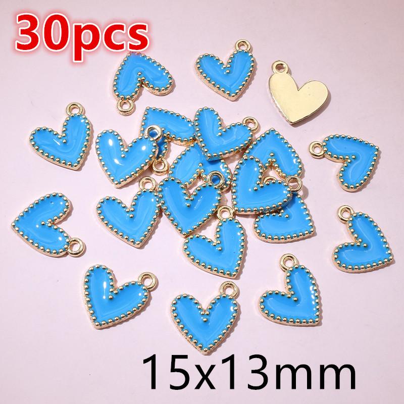 30-50Pcs 9x10mm/15x13mm Small Alloy Heart Charms Cute Love Pendants For DIY Bracelet Necklaces Jewelry Making Accessories