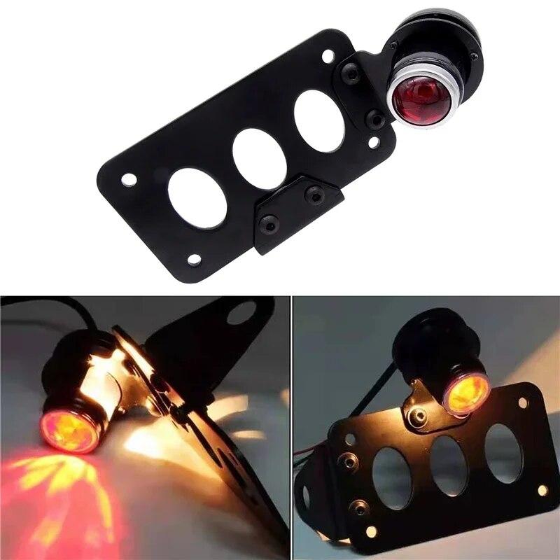 Univerzální motocykly Side Mount koncové světlo s brzdovým světlem na držák SPZ pro Harley pro Honda pro Yamaha pro Suzuki