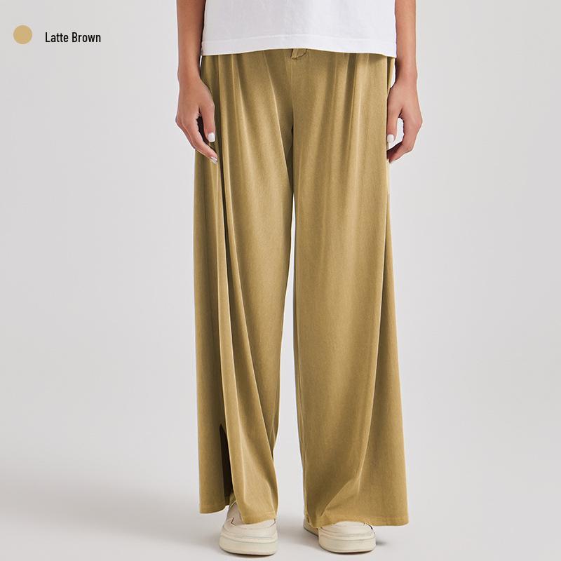 Women s Plus Size Tencel Denim Pants - High Waist, Loose Fit, Elastic Waistband, Breathable, with Pockets for Casual Wear Small