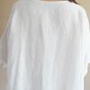 Plus Size Women Summer Cotton Linen T-shirts Short Sleeve Loose Tshirts Vintage Oversized Tops