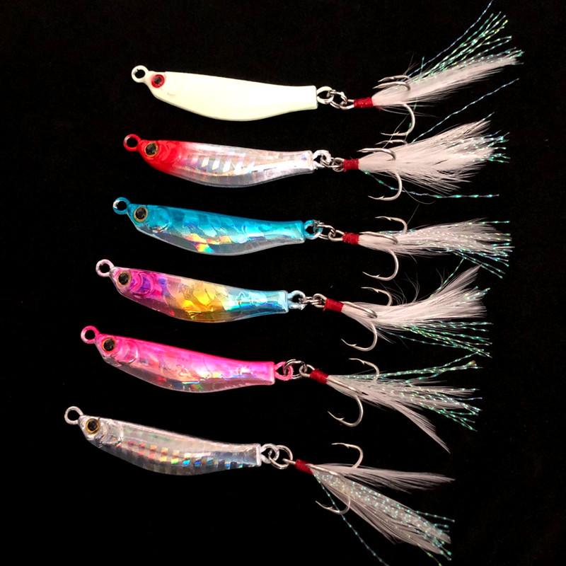 Chuangyang 20g Shore Casting Slow Jigging Metal Fish Jig with Hook, 4.9cm