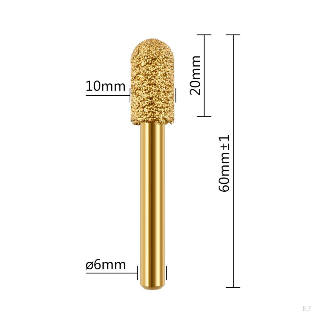 3 sztuki wiertła szlifierskiego, wiertła diamentowego, okrągła główka