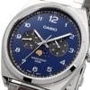 Casio Standard Moon Phase Analog Men's Watch MTP -M300D-2AV / -M300D-7AV with Metal Band, Navy / White, Overseas Model [Parallel Import]