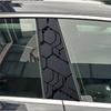 2 Stück Sechseckige Technologie-Sense Auto-Mittelpfosten-Aufkleber B-Säule Tür B-Säulen-Aufkleber Mittelpfosten Schutzfolie Aufkleber