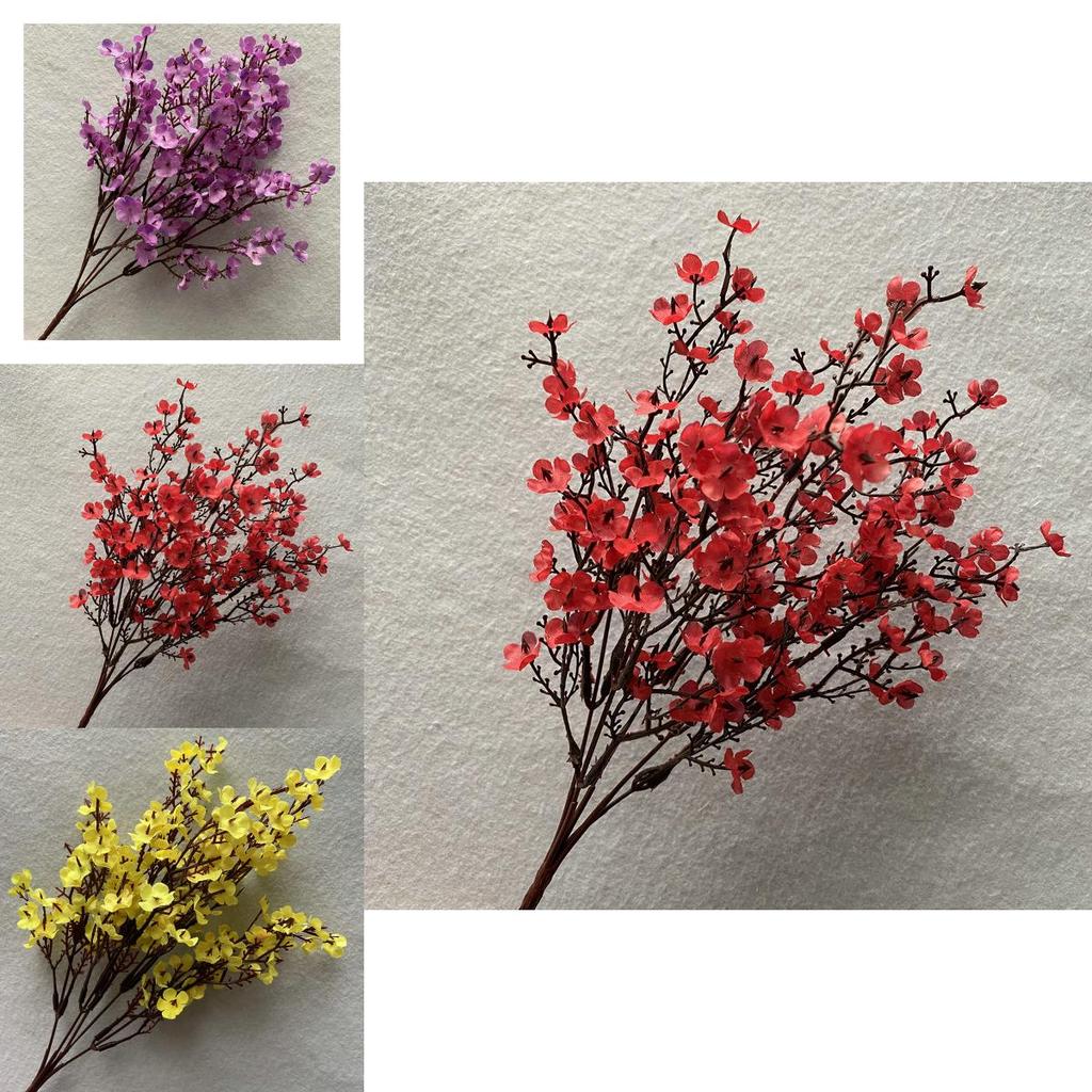 Realistic Babys Breath Silk Flower Stems For Vase Display Centerpiece