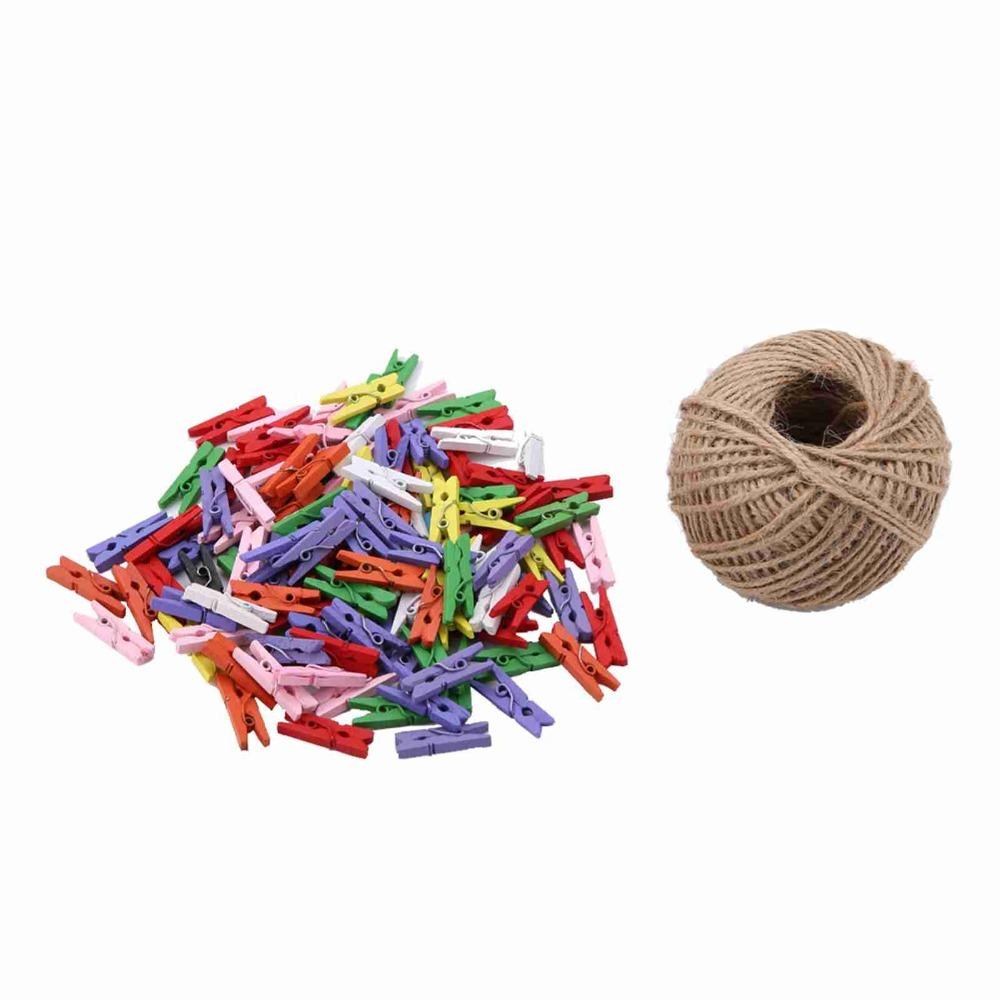 200pcs Wooden Wooden Mini Clothespins 1inch Wooden Clothespins Clothes Peg Clip Peg  Weddings Events