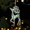 Shiny Christmas Tree Snowflake Pendant Acrylic Elk Xmas Ornament Hangging Party Supplies Christmas Tree Decorations New Year