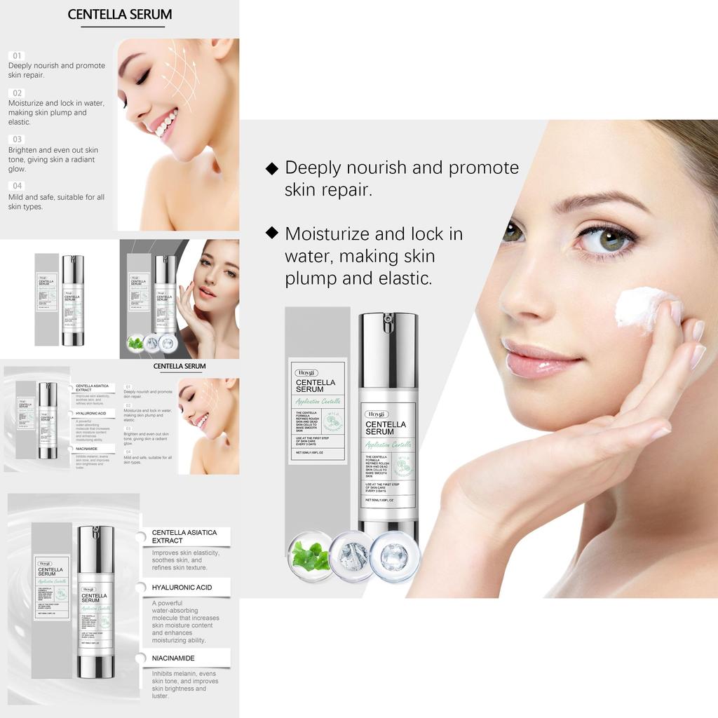Hoygi Centella Asiatica Essence 50ml Hydrating And Moisturizing Skin Care Serum For Brightening And Firming