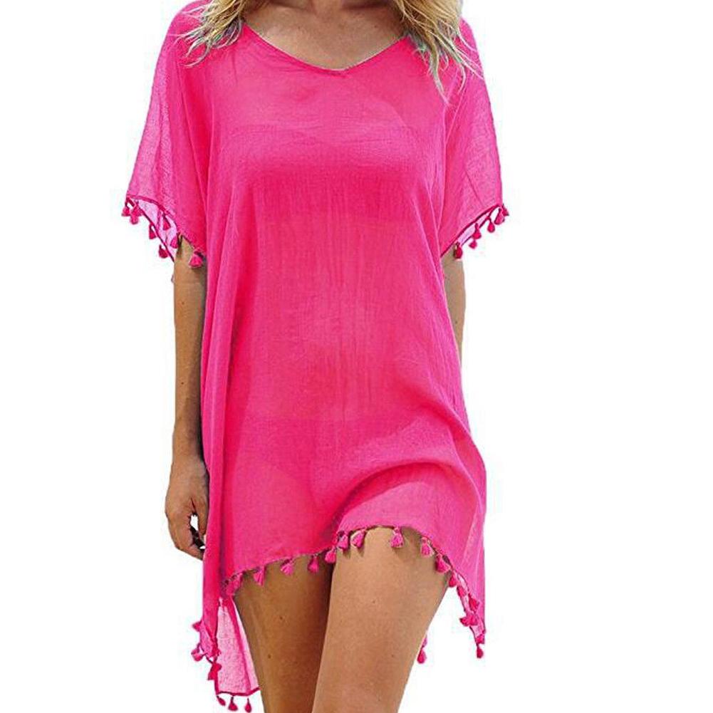 Buy Women Beach Bikini Dress Swimwear Tassel Cover Up Swimwear Cover at