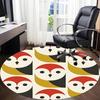 1pc Owl Pattern Office Round Area Rug, Indoor Mat Suitable For Office, Under Office Chairs Bedroom Living Room Home Decor, Room Deco