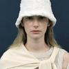 AWESOME NEEDS WAVY LAMPSHADE HAT_PUFF CREAM