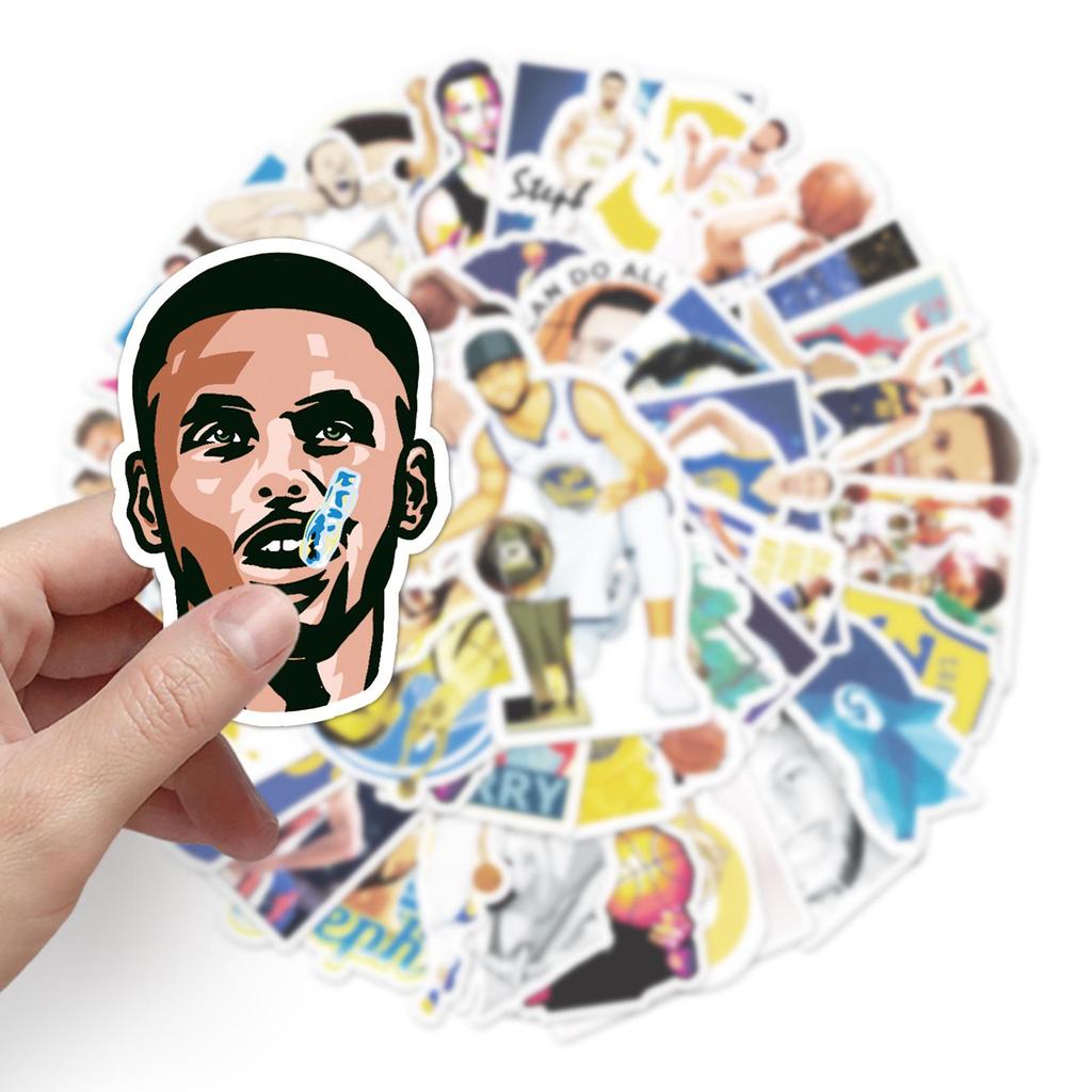 Adesivi Graffiti Stella del Basket Curry - Confezione da 50 per Valigia, Scooter, Tablet, Auto