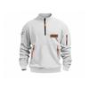 Stand Collar Spring and Autumn Men's Sweatshirt Hoodie Zipper Multi-pocket Half-zip Pullover Sports Casual Sweatshirt
