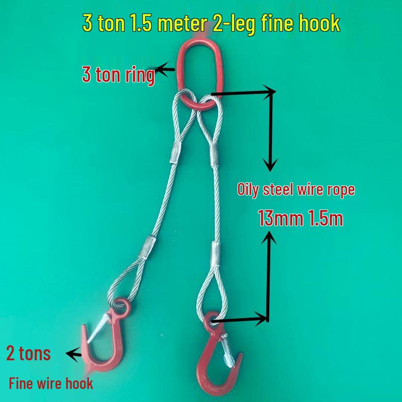 Wire Rope Sling Variants: Pressed Wire Rope, Lifting Hook, Two-Leg, Three-Leg, Four-Leg.