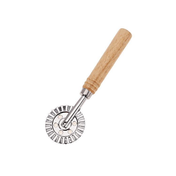 

Форма для вырезания пятен на торте и выпечке: Ручка из дуба, Колесо из нержавеющей стали, Резак для пиццы и Форма для печенья Picture Color