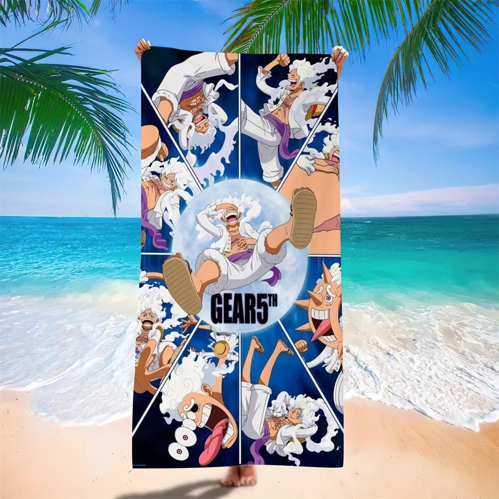 New Anime Character Printed Microfiber Beach Towel Quick Dry Water Absorbent Bath Towel