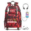 Cartoon Game USB Backpack Large Capacity Hiking Bag College Student Outdoor Travel Casual Daypack