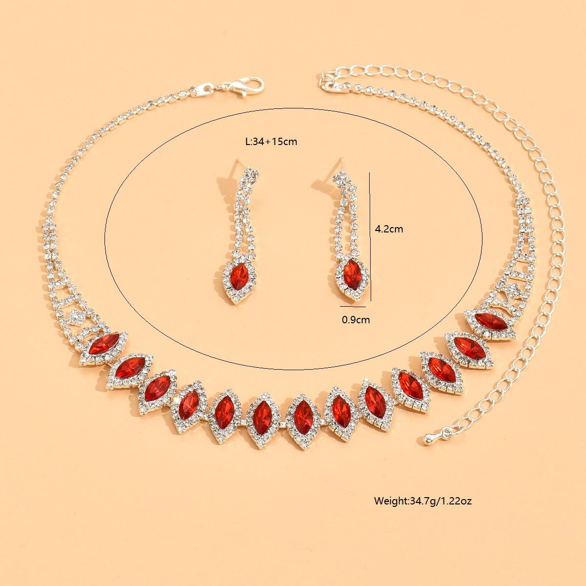 

3 шт. Женский модный медный когтистый браслет-цепочка с кристаллами Spirit, ожерелье, серьги, циркониевый набор, свадебный банкет, вечеринка, фестивальный подарок