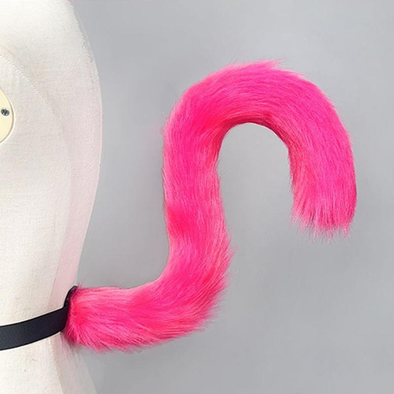Furry Faux Furs Cats Ears Headbands Foxes Tail Animal Cosplay Costume Plush Alien Creature Costume Accessory for Roleplay Looks, Cosplay Gatherings,