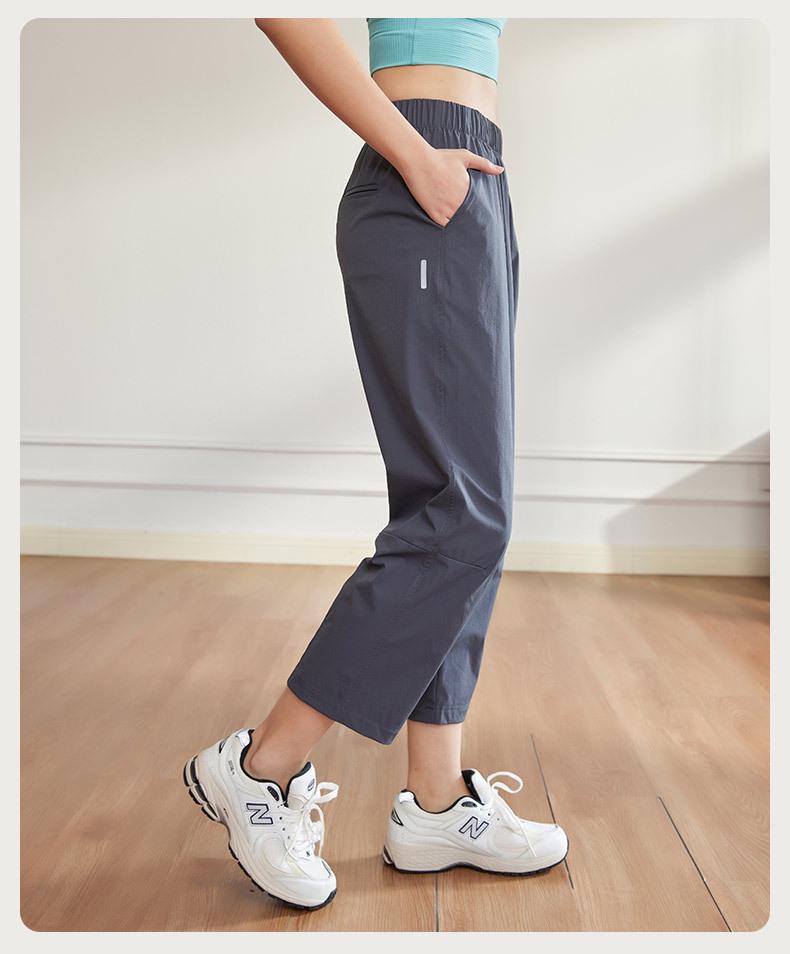 Plus Size Women's Slimming Quick-Dry Harem Pants - Lightweight, Loose, and Cropped for Summer Comfort