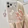 Global Kk Glitter Frame Cat Bow Is Suitable for Apple 17promax Mobile Phone Case 16pro/1514.