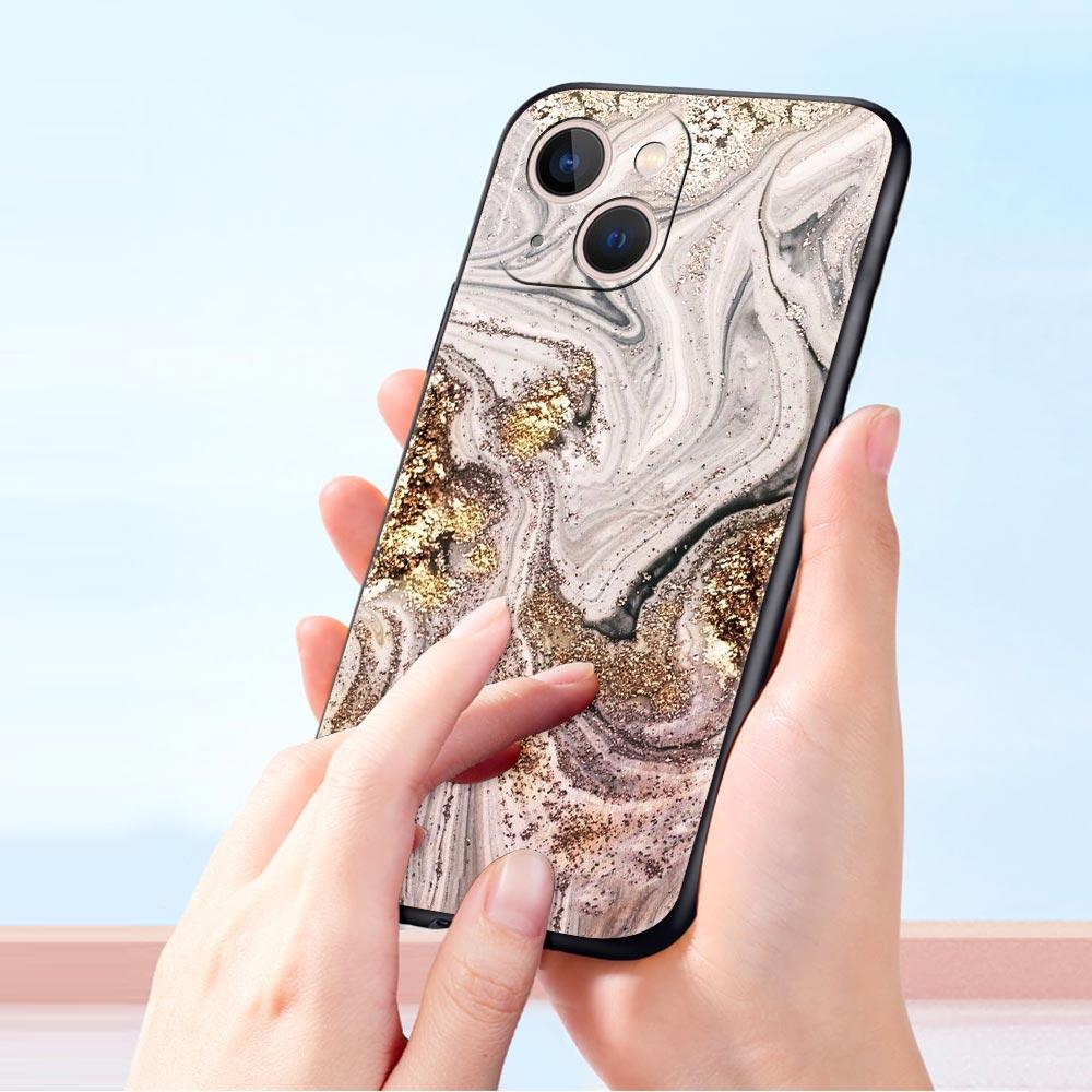 Vintage Marble Phone Case Cover for iPhone 17 16 15 14 13 12 Pro Max 11 Pro Max 17 AIR Plus Shockproof Soft TPU Shell Fundas Bag