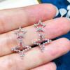 2026 New Minimalist Style Pentagram Earrings for Women, Fashionable Internet Celebrity, Versatile, Star Niche Design Zircon