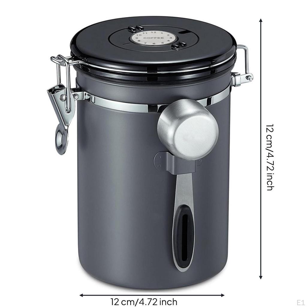 Canister with Scoop Visible Container Compact for Pantry