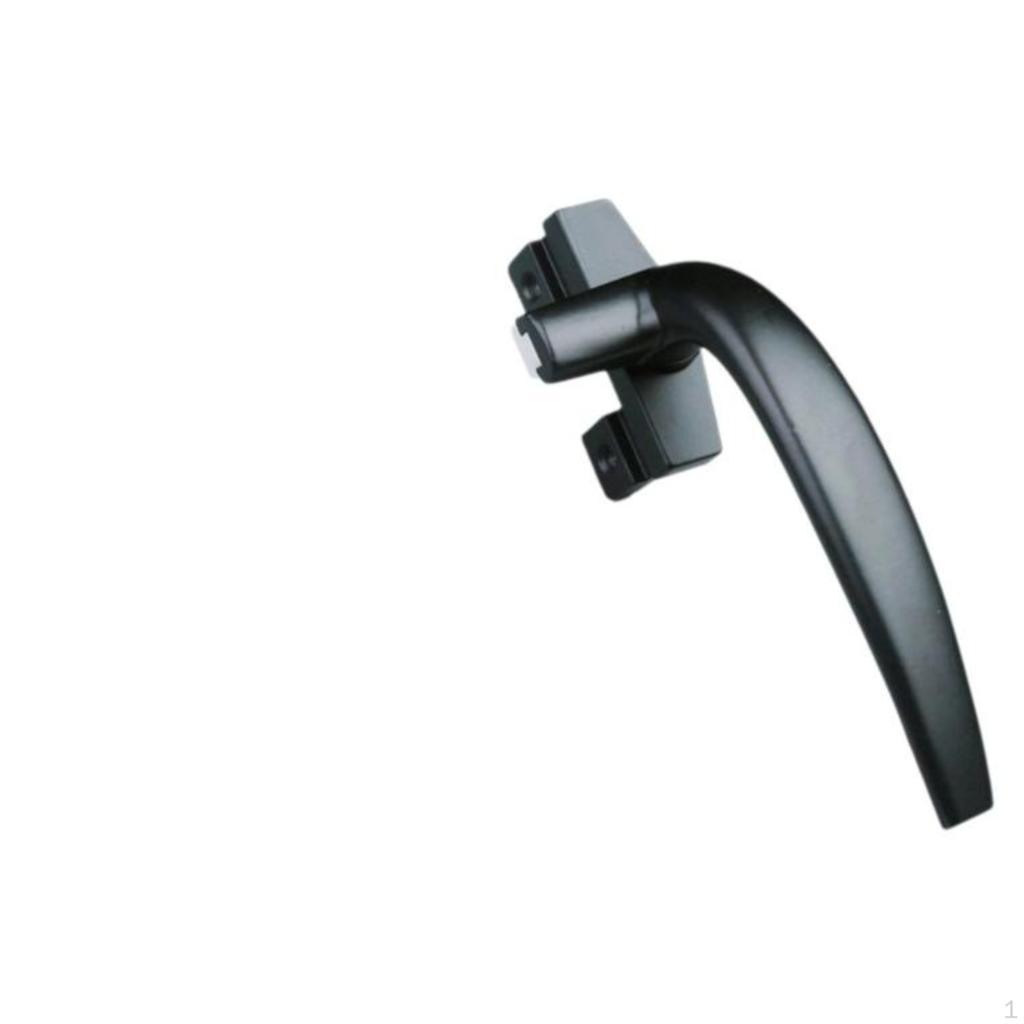Pane Handle, Aluminum Alloy Locking Sliding Door Pull, Security Silver Gray 38Left