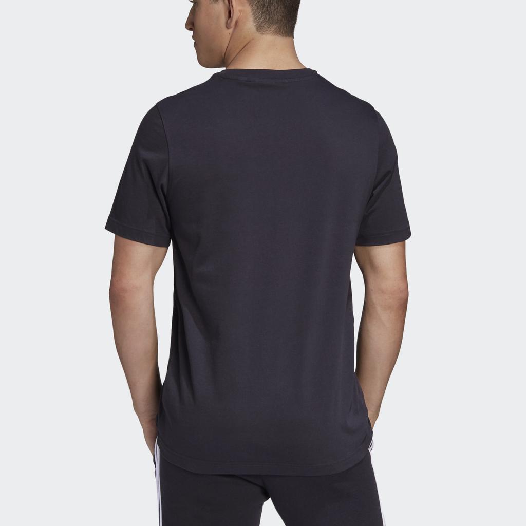 Adidas Originals Trefoil Letter Logo Print Breathable Short Sleeve T-Shirt Men Tops Black CW0709