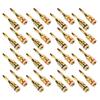 32 Stück Lautsprecher Bananenstecker Vergoldet Aluminiumlegierung Offener Schraubtyp Universell für 12 bis 18 AWG Drähte