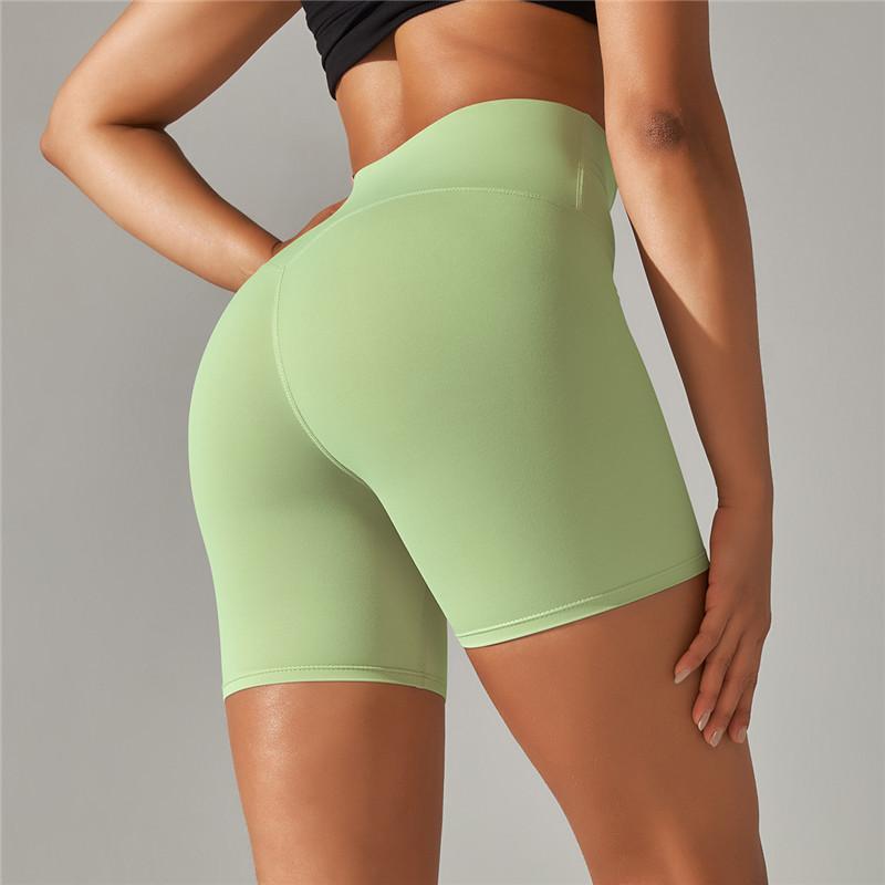Auroth Sexy Elastic Yoga Shorts Women Biker Sports Shorts High Waist Fitness Workout Shorts