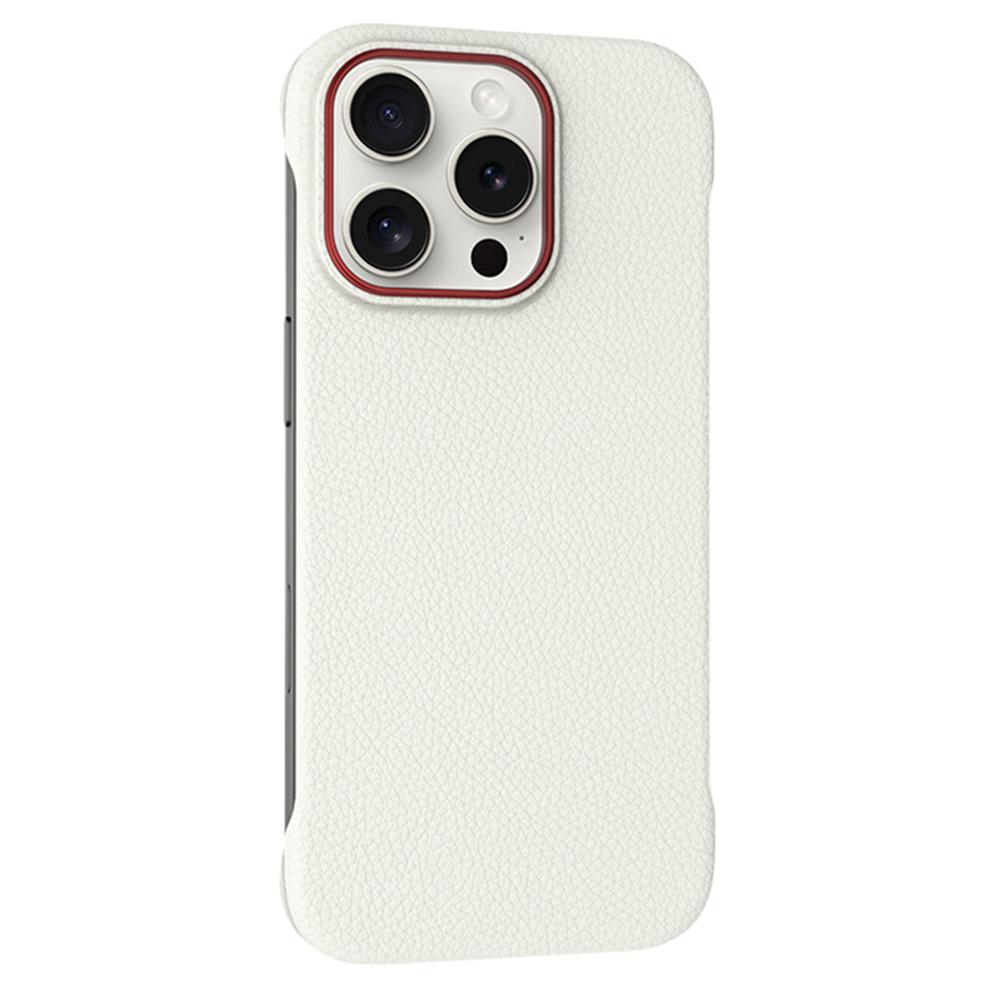 

For iPhone 16 Pro Case Borderless Slim Anti Drop Leather Texture PC Phone Back Cover B