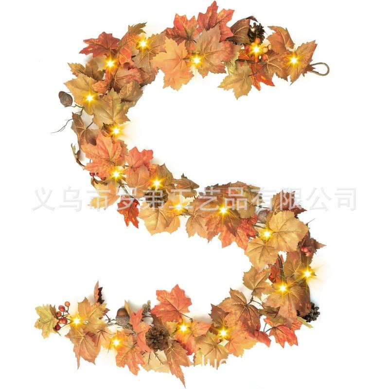 Harvest Wreath With Pumpkins Berries Vine Circle Halloween Thanksgiving Door Decor