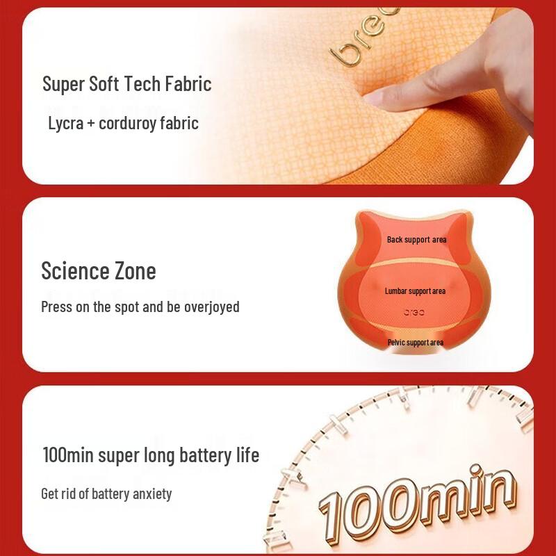 breo Back2 Portable Waist Massage Cushion CN plug (adapter included)