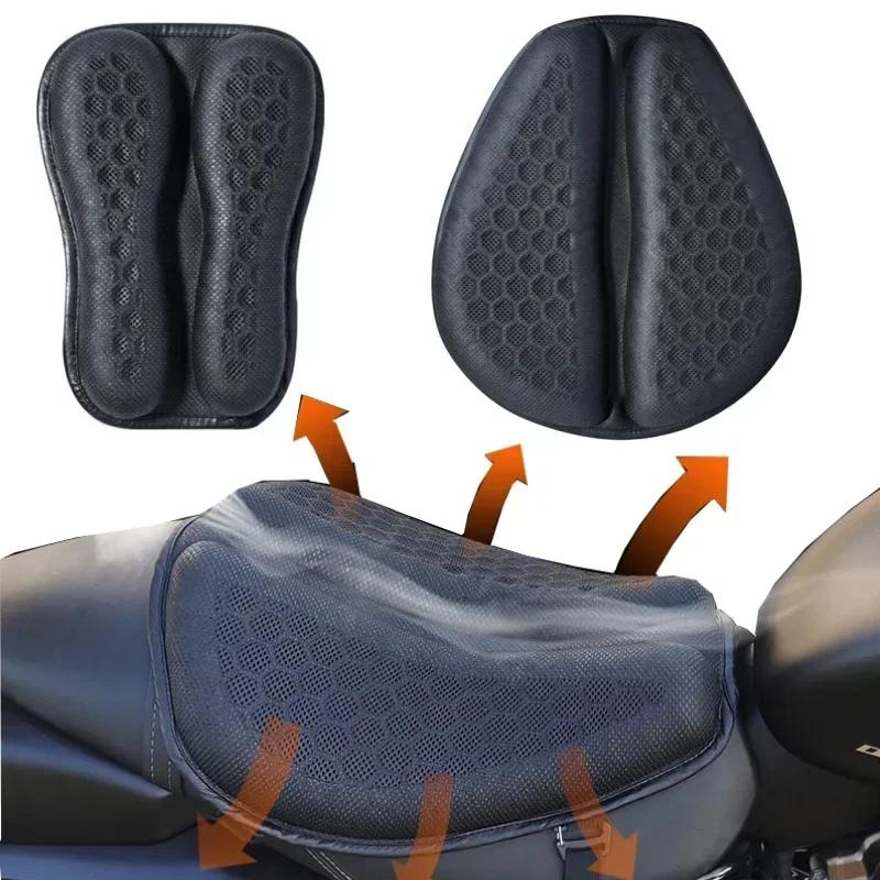 Cuscino Gel Pieghevole per Sella di Moto Struttura a Nido d'Ape 3D Ammortizzante Traspirante Cuscinetto Gel per Sella di Moto Cuscino in Gel per Sella