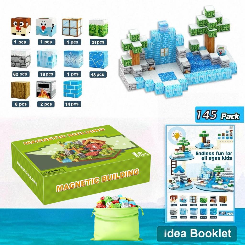 Magic Magnetic Forest Blocks - Magnetic Cube Building Set for Kids