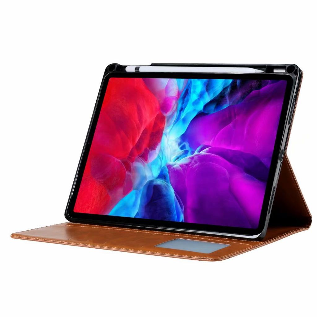 Applicable To iPad Air4 10.9 Inch 2020 Tablet Leather Case iPad Leather Pattern Wallet Holder Protective Case, Pen Slot
