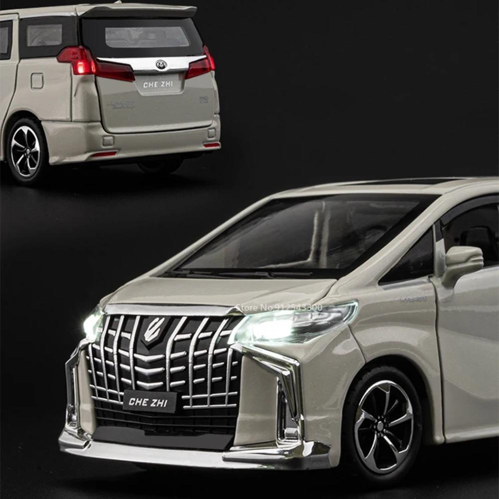 1:32 Scale Alphard Land Cruiser Toy Car Model Alloy Diecast Sound Light Pull Back Simulation Vehicle Models Boy Collectible Gift