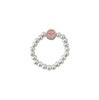 Elegant S925 Silver Smiley Face Charm Ring With Colorful Beads For Trendy Women