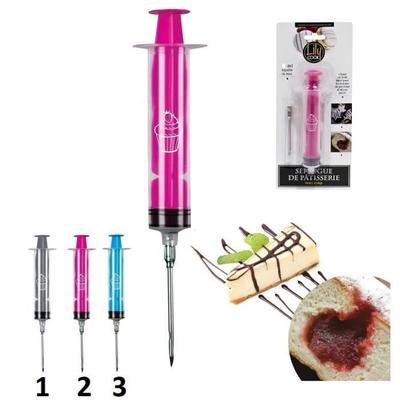 Jeringa de Repostería - Mod2 Rosa - 35ML - Acero Inoxidable - Utensilio de Cocina