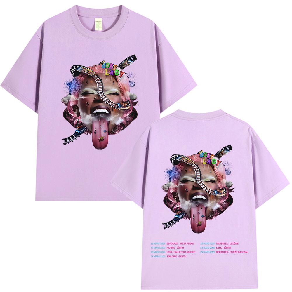 Theodora Boss Lady Tour 2026 Maglietta da Concerto Unisex Donna Hip Hop Moda T-shirt Casual Cotone Maniche Corte T-shirt Streetwear