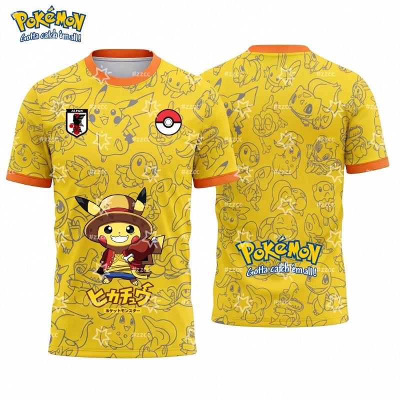 2026 Japanese Anime One Piece Luffy Graphic T-Shirt Football Jersey Sports Dry Men's T-Shirt Kid's Clothing Tee Top